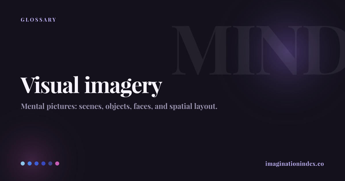 Visual imagery | Glossary | Imagination Index